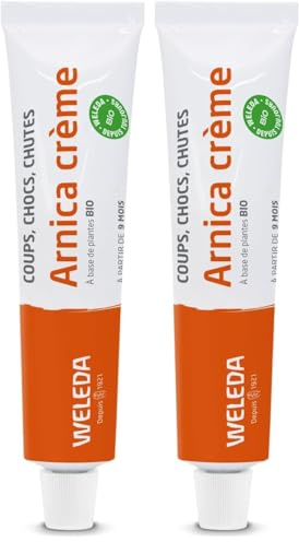 WELEDA Arnica Crème – Coups, Chocs, Chutes, Crème WELEDA dès 9 Mois Pour Toute la Famille, Ingrédients 100% d'Origine Naturelle, Pénètre Vite, Tolérance Cutanée Testée, Labellisé NATRUE, 25g
