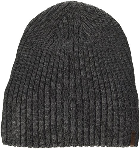 Barts Herren Wilbert Beanie Baskenmütze, Grau (Dark Heather 0019), One Size (Herstellergröße: Uni)
