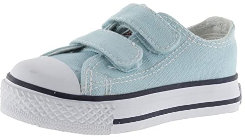 victoria Sneaker Unisex Tribu Tela & Punta in Gomma & Chiusure A Strappo 106555 per Bambini Celeste 33