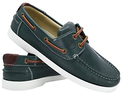 Seajure Chaussures Bateau pour Femme Matira en Cuir Vert (Numeric_38)