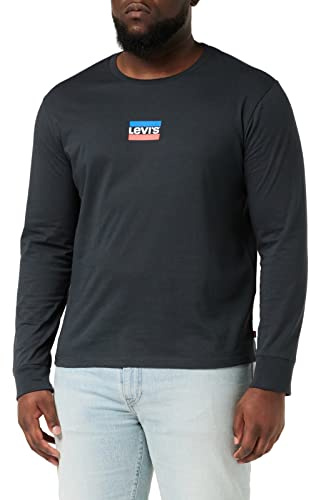 Levi's Long-sleeve Standard Graphic Tee T-Shirt, Mini Sportswear Pirate Black, M Hombre