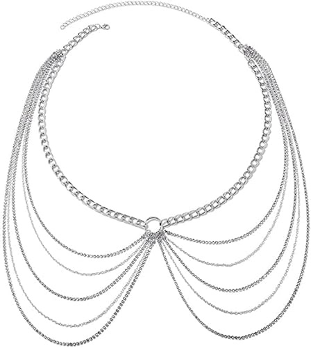 FDEETY Chaîne Cascade Multicouche Bijou Corps Taille Hanche Accessoire Femme Élégant Bijouterie Corporelle