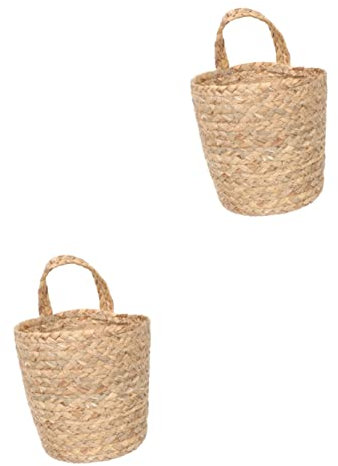2 Pz Cesto Da Appendere Al Muro Cesto Di Frutta in Vimini Cesto Per Fioriera Sospeso in Alghe Cesti Appesi Piantatrice Di Alghe Cestino Sospeso Alga Marina Appeso Al Muro Cipolla