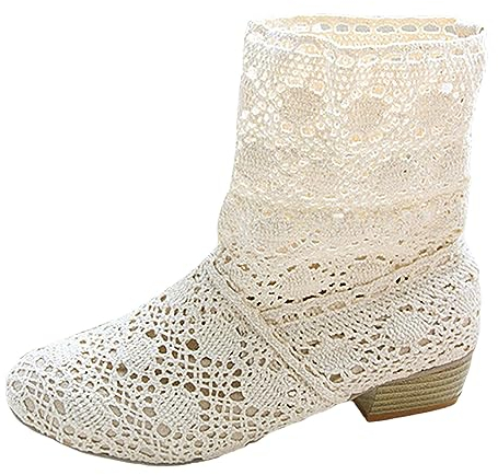 NOAGENJT stivali estivi donna traforati jeans stivali donna estivi traforati stivali da pioggia donna Sandali Estivi Donna Con Zeppa Eleganti stivali da pioggia donna gomma Bianco 41
