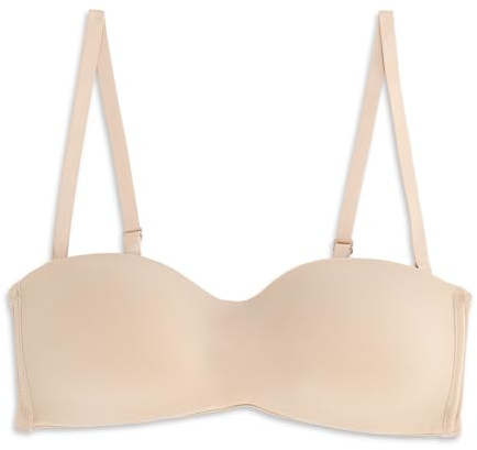 Cotonella, Soutien-Gorge Bandeau Simona en Microfibre Douce, rembourré sans Armatures, avec Bretelles Amovibles - Art.CD071