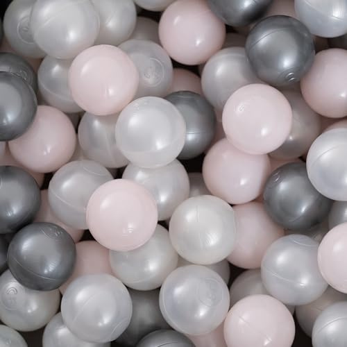 MISIOO bollar för bollbad – bollbadbollar – bollar Ø 6 cm – plastbollar tillverkade av 100 % LDPE – leksak för bebisar