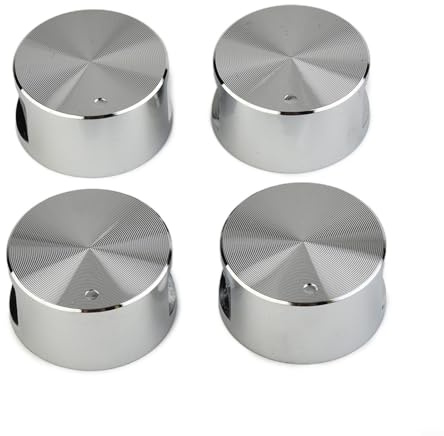 Floweringbeter 4PCS Zinc Alloy Round Knob,Gas Stove Knobs,Metal Gas Hob Switch,Gas Cooktop Handle Kitchen Accessories,Cooking Control Knobs,Range Oven Knobs