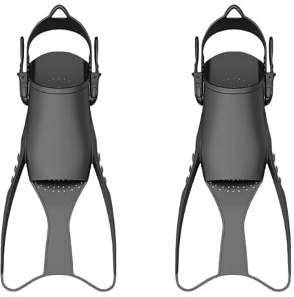 HSTWODE 1 Paar Schnorchelflossen, Schwimmflossen Reisegröße Kurz Einstellbar zum Schnorcheln Tauchen Erwachsene Männer Frauen Offene Ferse Tauchflossen (Weiß L/XL)