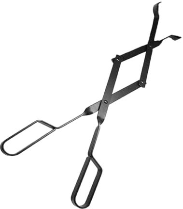 Pocoiau Pince de cheminée 66 cm pour cheminées, outils de camping, poêle à bois, feu de camp, intérieur