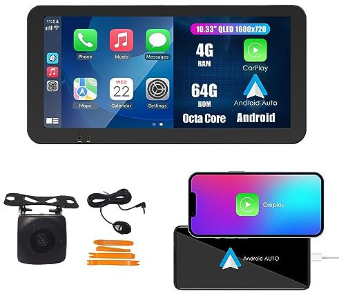 Wostoke Navigazione Android auto Stereo GPS Radio Telecamera di retromarcia Display 10.33 QLED Schermo tattile Headunit Tablet Pad Lettore multimediale Per Mazda 3 2004-2010 Octa Core 4G+64G