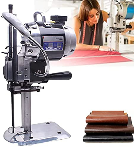 Máquina cortadora de Tela de 1100 W, Cortador de Cuchillo Recto de Tela eléctrica Vertical, máquina cortadora de Tela Industrial con Afilado automático de Cuchillos, el Espesor Puede
