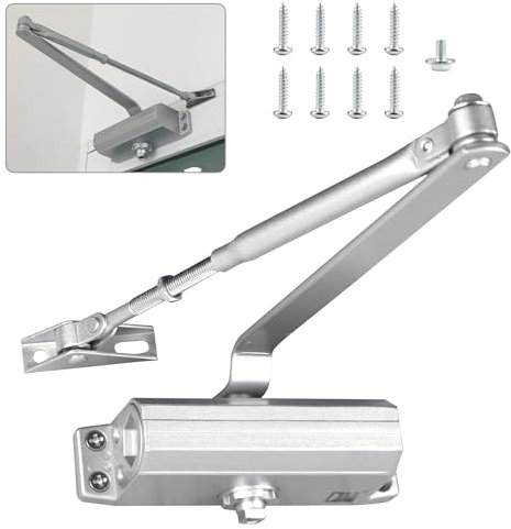 AZKEEGREY Automatischer Türschließer Hydraulisch, Variabel Einstellbar Automatik Türschließer Innentür, Door Closer für Haustür, Innentür, Gewerbliche und Private Zuhause, Tragfähigkeit 45-65kg
