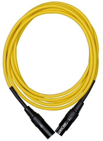 CASCHA Cavo standard per microfoni (XLR), giallo, 3 m