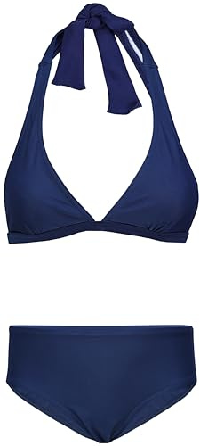 Aquarti Set Bustier Slip de Bikini Maillots de Bain Deux Pièces Filles Deux Pièces, A Nouer - Bleu foncé, 164