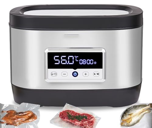 Good Homie Máquinas Sous Vide De Acero Inoxidable, Olla De Precisión De Inmersión Sous Vide, 8 L con Pantalla Táctil LED, Control Preciso De Temperatura, para Filetes/Aves/Mariscos/Verduras