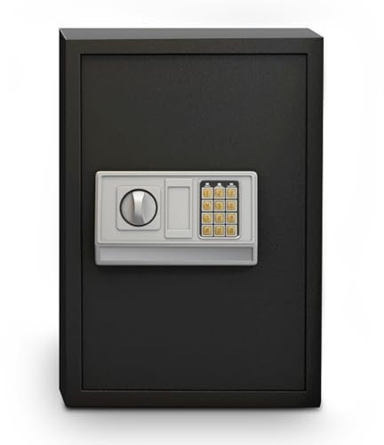 HOMFME Security Safe Box, 48L Electronic Safe Cabinet with 2 Keys, Removable Shelf, Digital Keypad and Carpeted Floor, Jewelry Money Cash Lock Storage Safe for Home Office Hotel