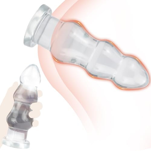 BDSMAGE Palline anali per uomo e donna, Plug Anale Butt Plug Per Adulti Sextoy, Anal Sesso Giocattoli, Dildo Anal Plug in Donne Uomo, Plug Anale-dilatatore per principianti professionali (Trasparente)