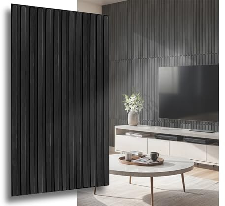 Paneles de pared de poliestireno 3D, paneles de techo XL, decoraciones, láminas de poliestireno de imitación, techos, revestimiento de pared, 3 mm de grosor, 100 x 50 cm, 6 m², 12 unidades (negro 3D