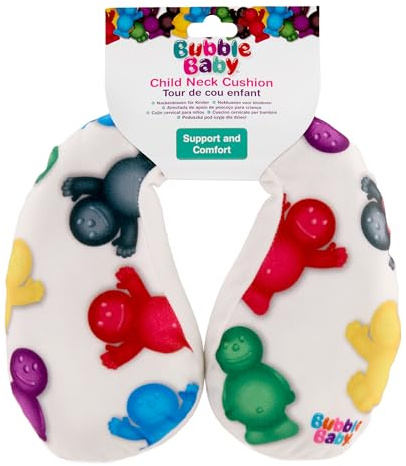 BUBBLEBABY Child Neck Cushion Travel Pillow - Kids Car Seat Neck Support Pillow, Soft Breathable Fabric, Portable Travel Accessories for Toddlers