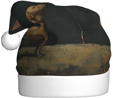 BROLEO Labrador che gioca con palloncini Cappello di Natale stampato per adulti Halloween festa utilizzo