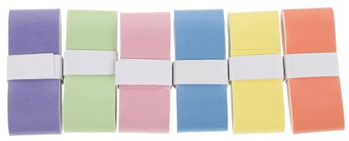 Parliky Set 6 Pezzi Nastro Antiscivolo Sfumato per Racchetta da Tennis e Badminton Fascia Antisudore Autoadesiva in Colori Assortiti Grip Confortevole e Assorbente per Impugnatura