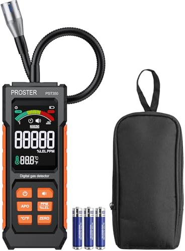 Proster Détecteur de Fuite de Gaz Combustible avec Sonde Flexible 270mm (Valeur)