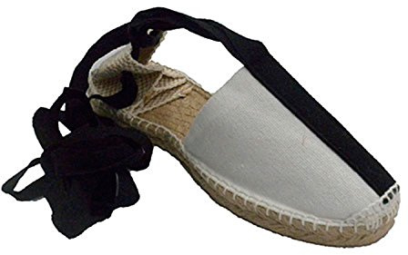 Made in Spain Alpargatas de Cintas Pastor Bailes regionales Blanco Talla 40
