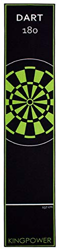 Kingpower Dart Teppich Grün Matte Steeldart Dartpfeile Dartboard Zubehör Dartteppich Target Oche Darts Abwurflinie Schutz Gummi Boden Dartscheibe 290 x 60 cm