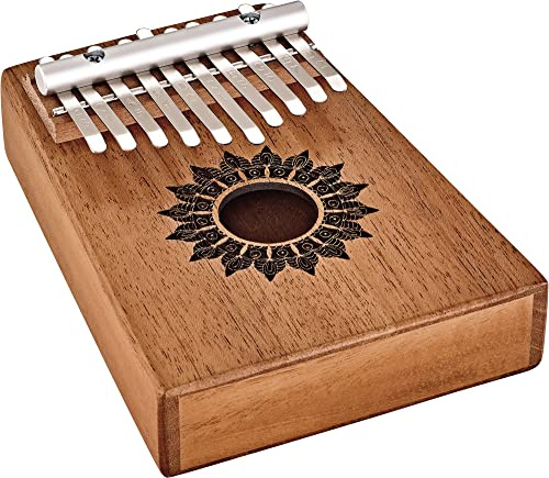 Sonic Energy Schallloch Kalimba – C-Dur, 10 Töne – Mahagoniholz – Für Meditation, Yoga, Percussion – Inkl. Zubehör (KL1008H)