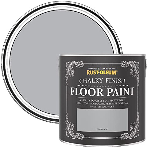 Rust-Oleum Grey Scratch-Proof Floor Paint in Matt Finish - Monaco Mist 2.5L