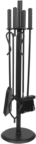 Imex El Zorro 12011-N - JUEGO CHIMENEA REDONDO 4 PIEZAS (NEGRO)