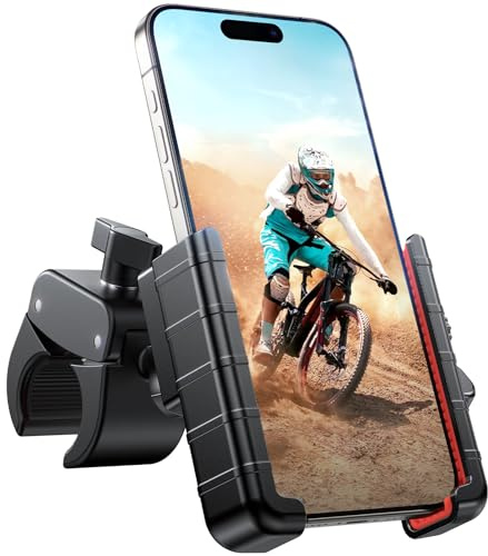 miracase Handyhalterung Fahrrad:[2025] Universal Handy Halterung Motorrad Zubehör für Scooter Ebike Roller Rennrad,360° Motorrad Montageständer fit iPhone 17/16/15/14/13 Pro Max Samsung Smartphone