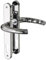 GANZTECH 1 Set Chrome Plating UPVC 304 Stainless Steel Door Handle, 92mm PZ (Centres),Backplate 243mm,210mm Screw to Screw,Chrome Plating Replacement PVC Door Handle