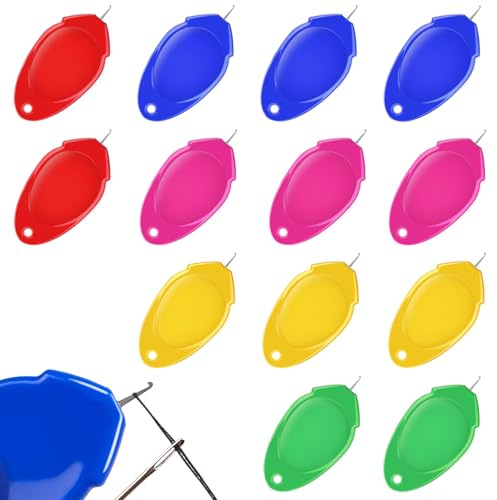 BUOKKON 35 Stück Nadeleinfädler, Nadel Einfädler, Einfädler für Nadeln, Nadeleinfädler zum Handnähen Nadelöhr Einfädle Hilfe für feine Handarbeiten, Ideal bei Seheinschränkung oder kleinen Nadelöhren