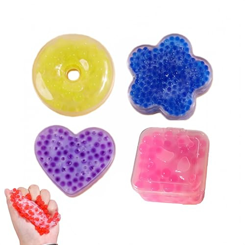 Pimple Popping Toy with Storage Box Skin Picking Fidget Toys for Kids Adults Stress Relief Sensory Fidget Toys for Relaxation and Focus Assistance Soft Silicone Picky Pad for Home Office Travel (4Pcs)