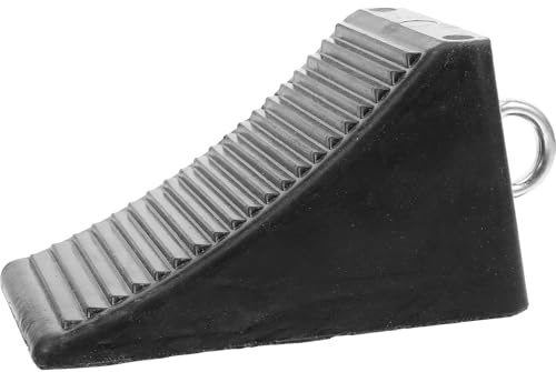 SHINEOFI Cuña para Ruedas de Goma Negra Pequeña y Portátil, Bloque de Rueda Antideslizante para Camiones Ligeros y Motocicletas en Reparaciones