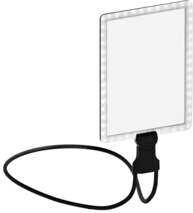 LED-halsbandslyp handsfree, stort glas med belysning, läs-lupp | Flexibel svanhals, ögonvänlig LED-ljus, lätt silikonstöd, stor förstoring, perfekt för äldre