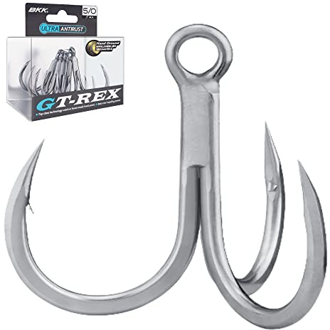 BKK Drillinge zum Hochseeangeln GT-Rex Treble Hooks, Größe/Packungsinhalt:Gr. 7/0-4 Stück