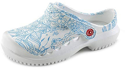 Schu’ZZ - Protec Imprimé - Sabot Médical Femme - Chaussures d’Hôpital - Léger, Confortable, Respirant, Antidérapant, Semelle Amovible - Mandala, 39 UE