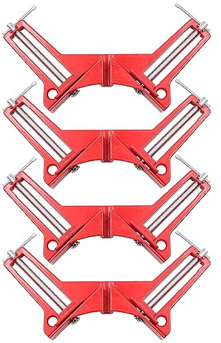 ZONADAH Set di 4 morsetti angolari a 90 gradi per cornici e falegnameria, dimensioni 75 mm/3 pollici, strumenti per lavorazione del legno