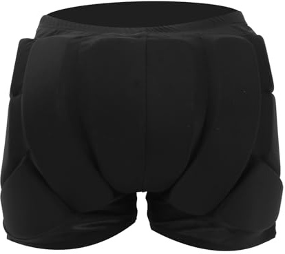 Topyond Pantalones Cortos Acolchados Protectores, Pantalones Cortos Protectores Resistentes Al Calor para Ciclismo, Deportes De Esquí, Nailon Y EVA Respetuosos con La Piel, La Elección (S-Negro)