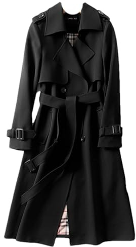 HEAITHpool trenchcoat dam mellanlängd vår och höst koreansk stil liten populär brittisk stil kappa över över huvudet