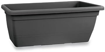 Generico FIORIERA ANTHEA VASO DA FIORI RETTANGOLARE CASSETTA PER FIORI VARIE MISURE E COLORI (60X30X30H, ANTRACITE)