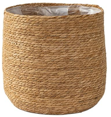 TsoLay Seagrass Flower Pot - Woven Plant Pot - Decorative Plant Basket with Plastic Film Insert in Boho Style S Durable