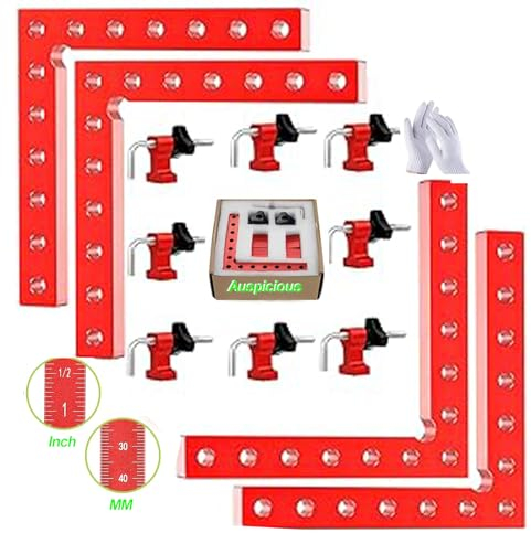 90 Grad Positionierwinkel Klemme 140mm/5,5 Zoll - Rechtwinklige Klemmen aus Aluminiumlegierung,L-Type Eckklemme,für Bilderrahmen, Schachteln,Schränke oder Schubladen,Woodworking Tools