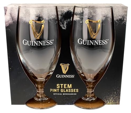 Shamrock Gift Company Guinness Pint-Gläser mit Stiel, 2 Stück