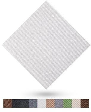 Hiseng Moqueta Adhesiva para el Suelo 30x30cm Losetas de Moqueta Antideslizantes y Resistentes Losetas de Alfombra Autoadhesivas Baldosas Fáciles para Oficina, Sala de Estar (30 piezas,Blanco)