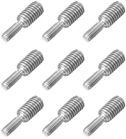 Kvartsman M3 x 8 mm till M5 x 8 mm dubbel ände gängbultar, dubbla gängstift skruv 9 stycken 304 rostfritt stål gängadapter reduceringsskruv för möbler hårdvara