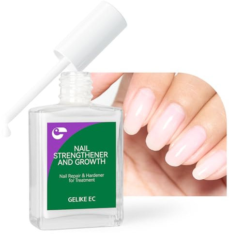 Gelike ec Indurente per unghie per la crescita delle unghie, riempitivo per unghie bianche, per unghie sottili danneggiate e fragili, 15 ml