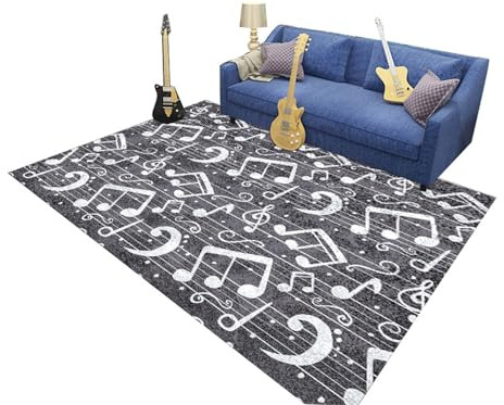 Hixingo Tapis de Batterie Acoustique Insonorisant Sol, Professionnel Tapis pour Batterie Electronique et Percussions Antidérapant pour Salle de Musique (Partition en Ligne,140 * 200cm)